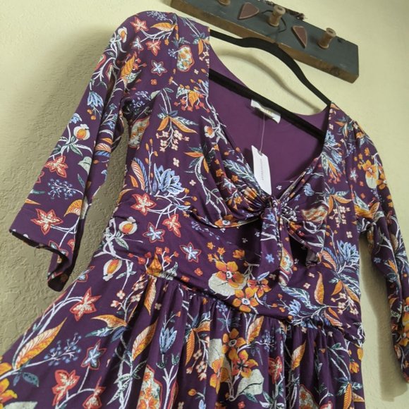 Anthropologie | Maeve Floral Asymmetrical Dress - Picture 3 of 11